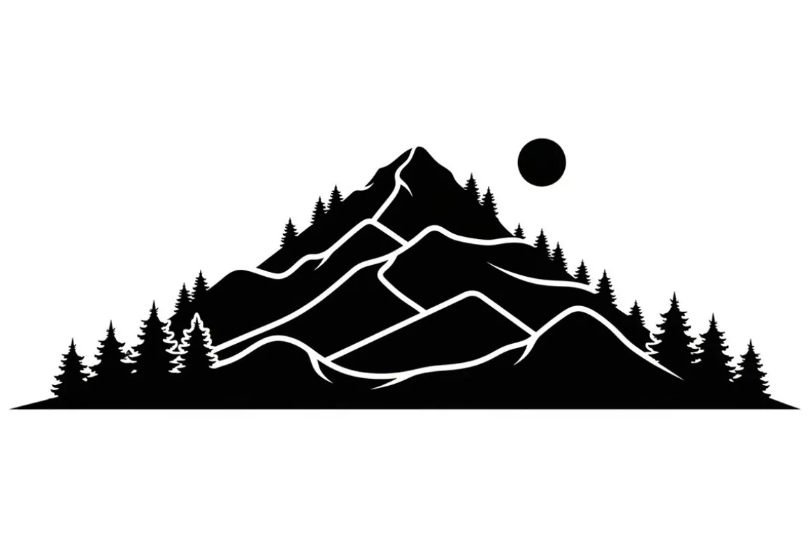 Forest Landscape Silhouettes Set