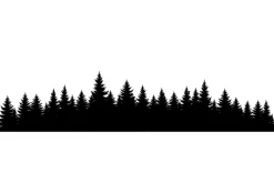 Forest Landscape Silhouettes Set
