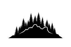 Forest Landscape Silhouettes Set