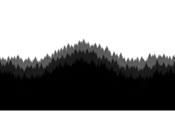 Forest Landscape Silhouettes Set
