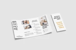 Four-Fold (4 fold) Brochure Mockups