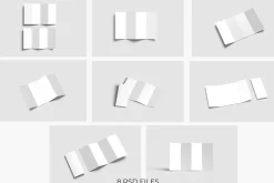 Four-Fold (4 fold) Brochure Mockups