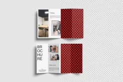 Four-Fold (4 fold) Brochure Mockups