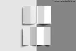 Four-Fold (4 fold) Brochure Mockups