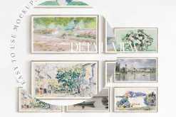Frame Mockup TV Gallery Wall Rustic