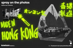 freebie included - neon spray effect