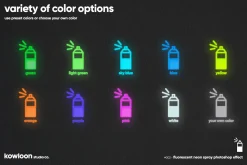 freebie included - neon spray effect