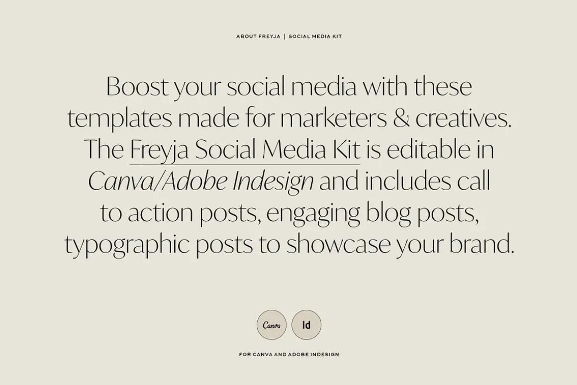 Freyja | Social Media Marketing Kit