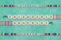 Friendship Bracelet 3D Bitmap Font