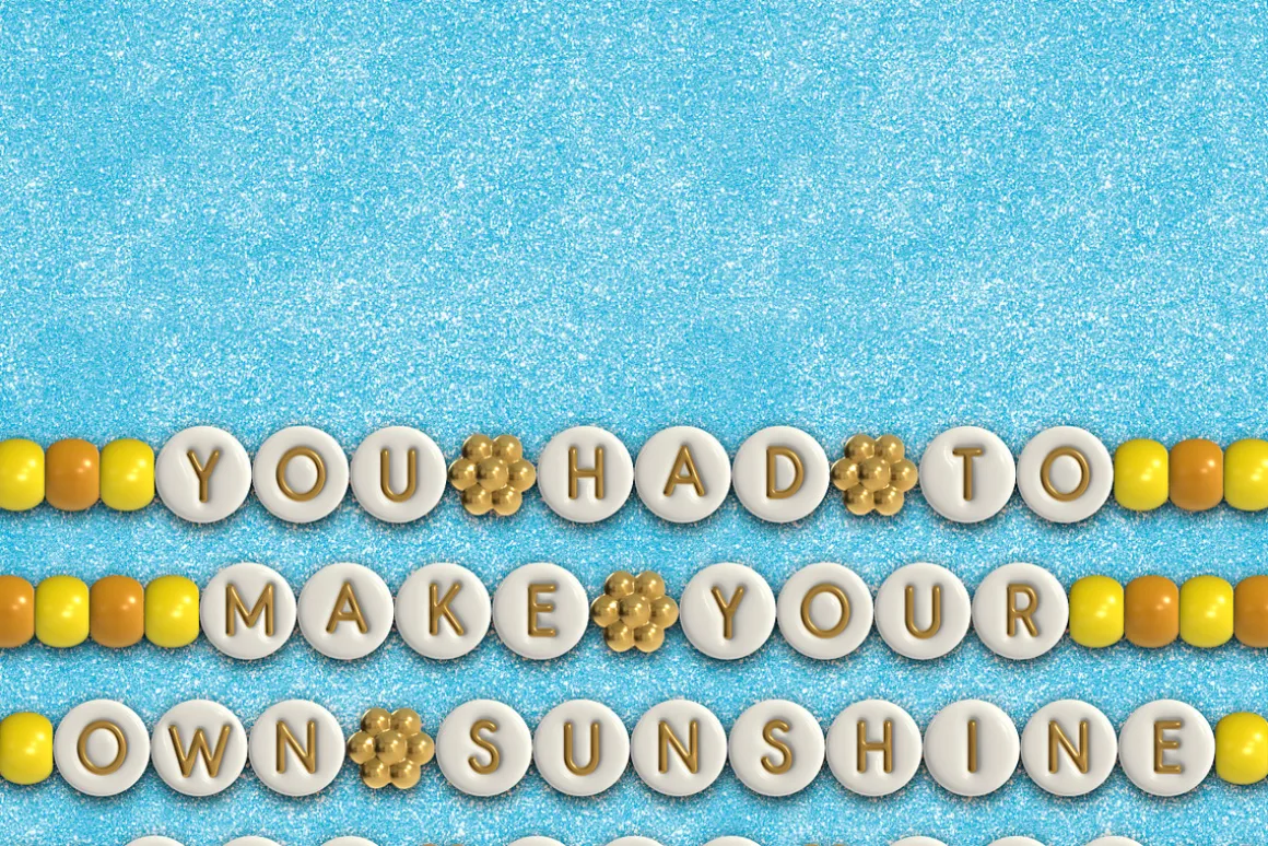 Friendship Bracelet 3D Bitmap Font