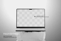 Front View MacBook Pro on Stone Surf