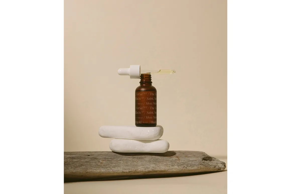 Frosted Amber Bottle Mockup No. 11