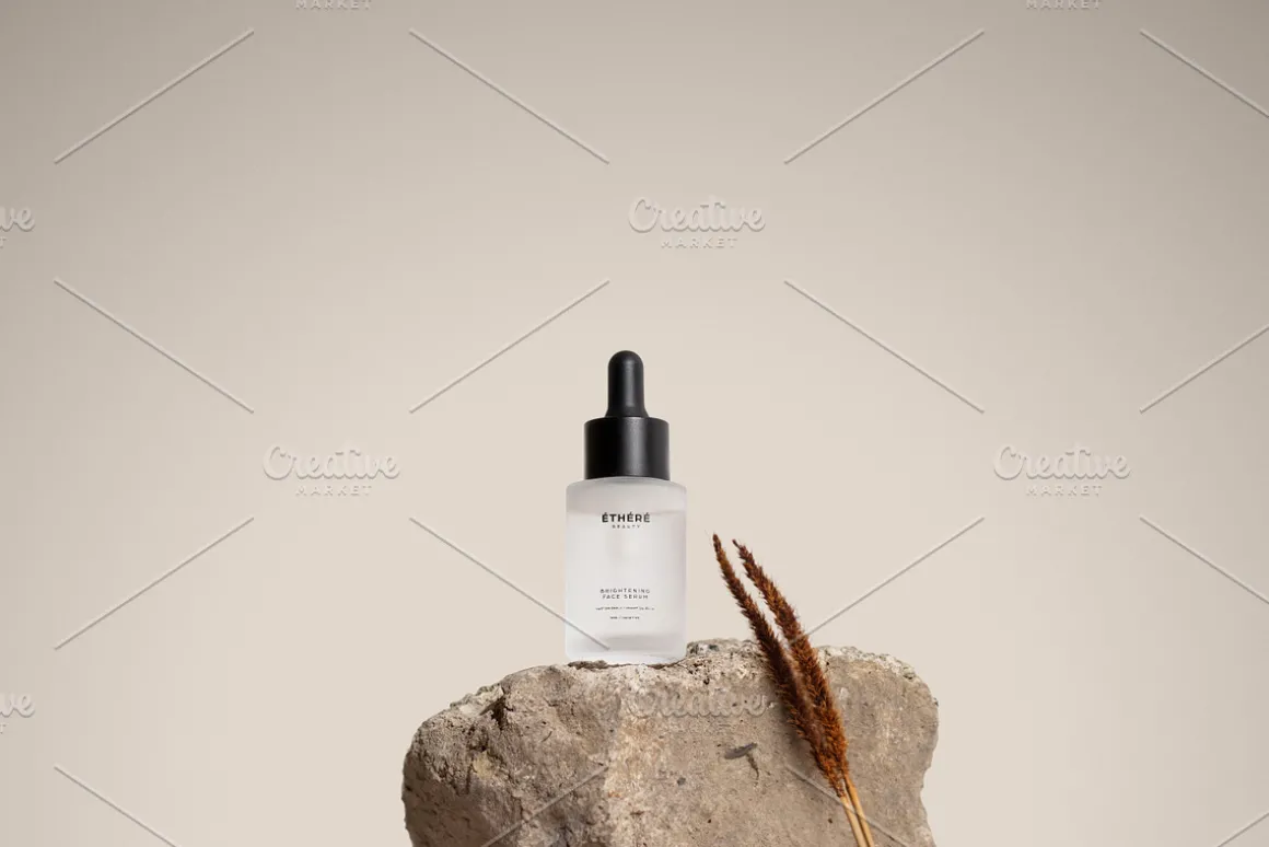 Frosted Dropper Bottle Mockup
