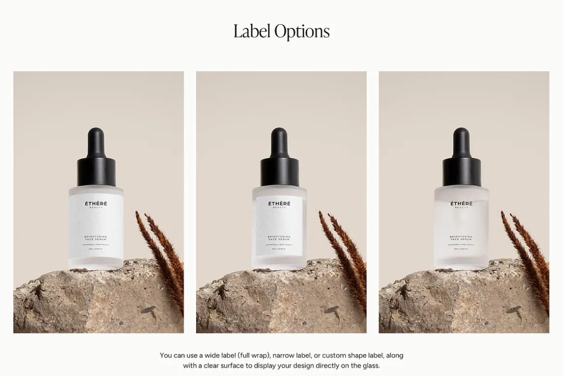 Frosted Dropper Bottle Mockup