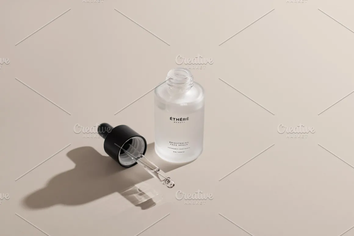 Frosted Dropper Bottle Mockup