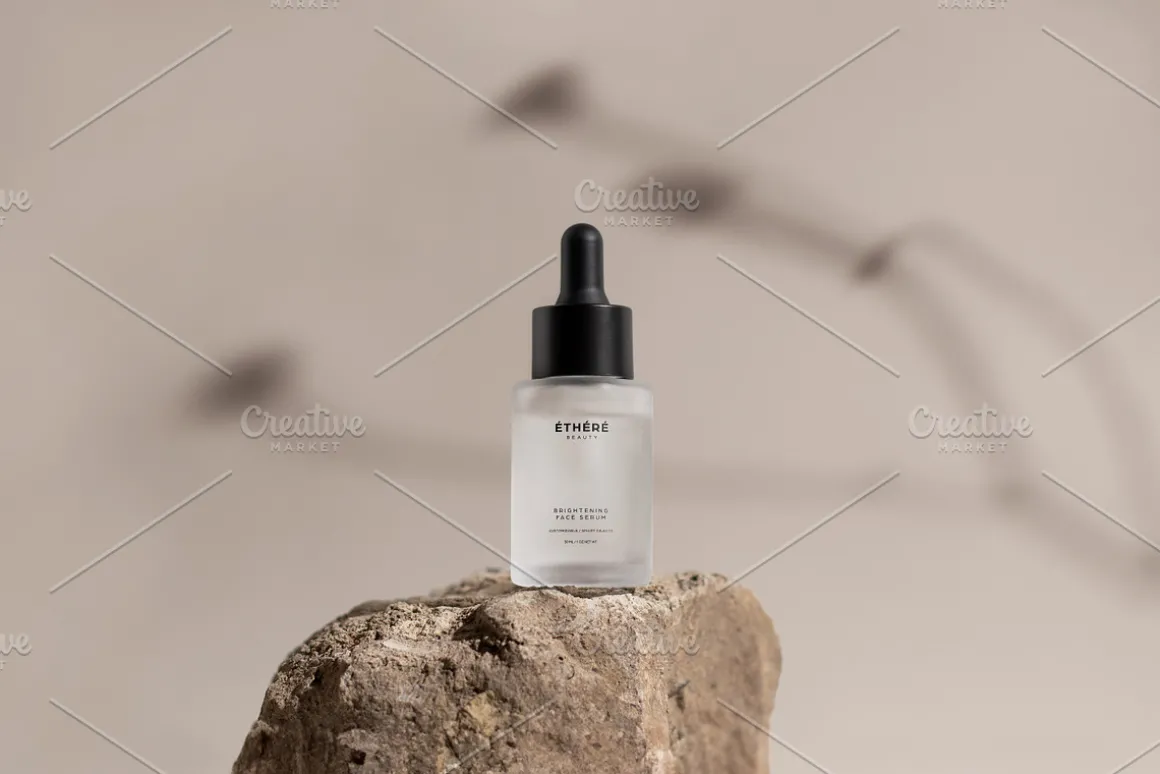 Frosted Dropper Bottle Mockup