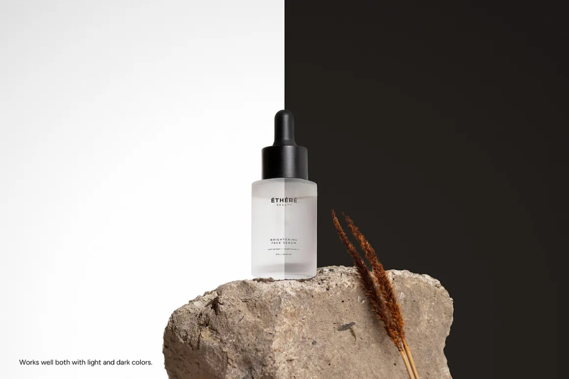 Frosted Dropper Bottle Mockup