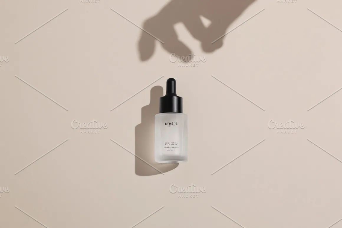 Frosted Dropper Bottle Mockup
