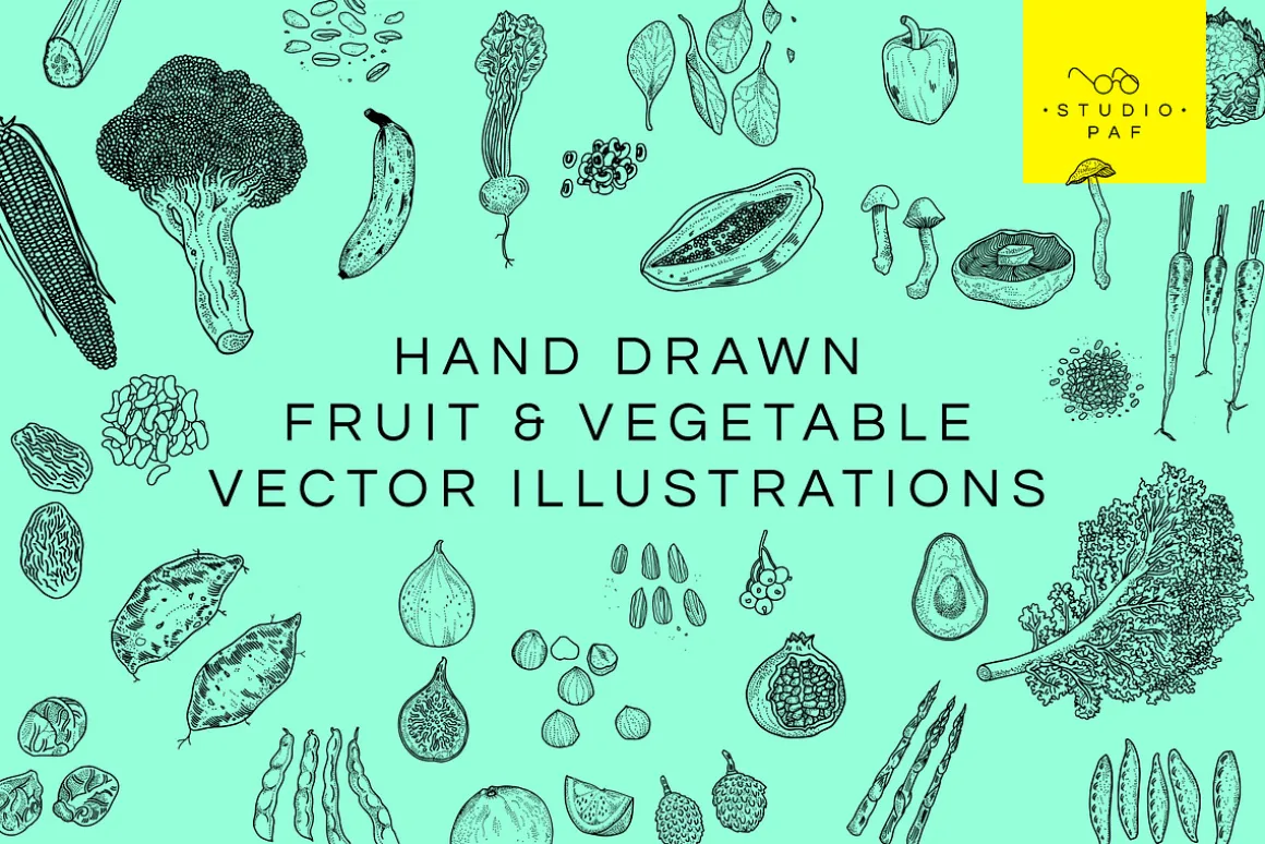 Fruit & Veg - Hand Drawn Vectors