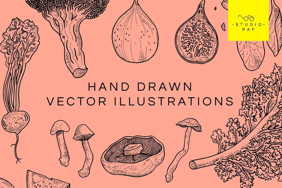 Fruit & Veg - Hand Drawn Vectors