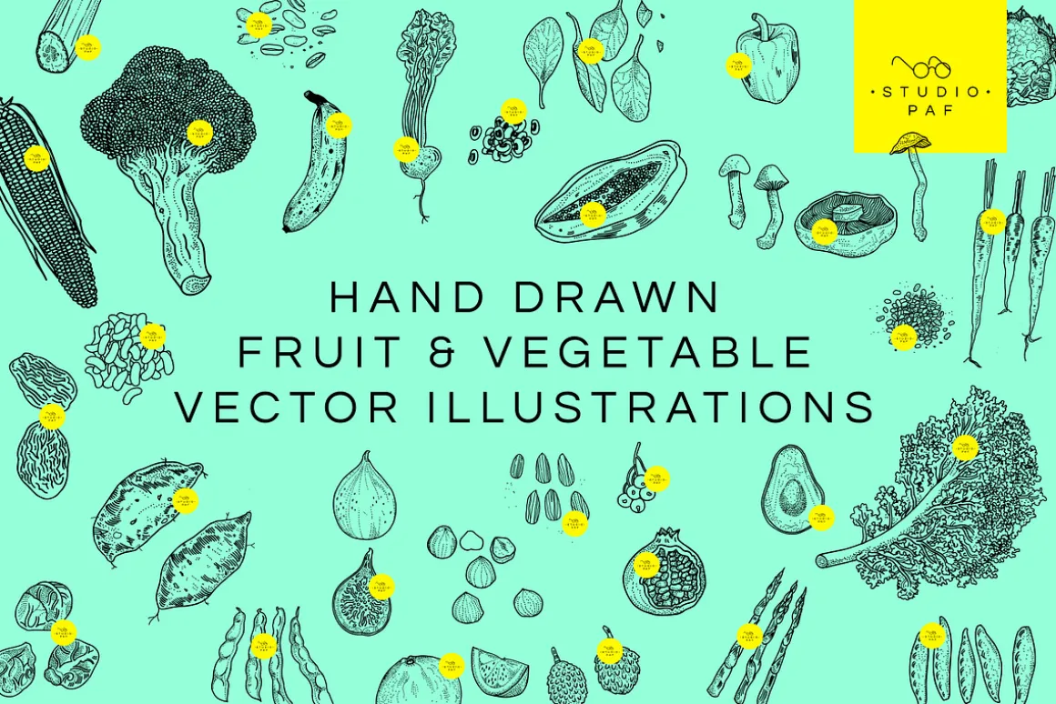 Fruit & Veg - Hand Drawn Vectors