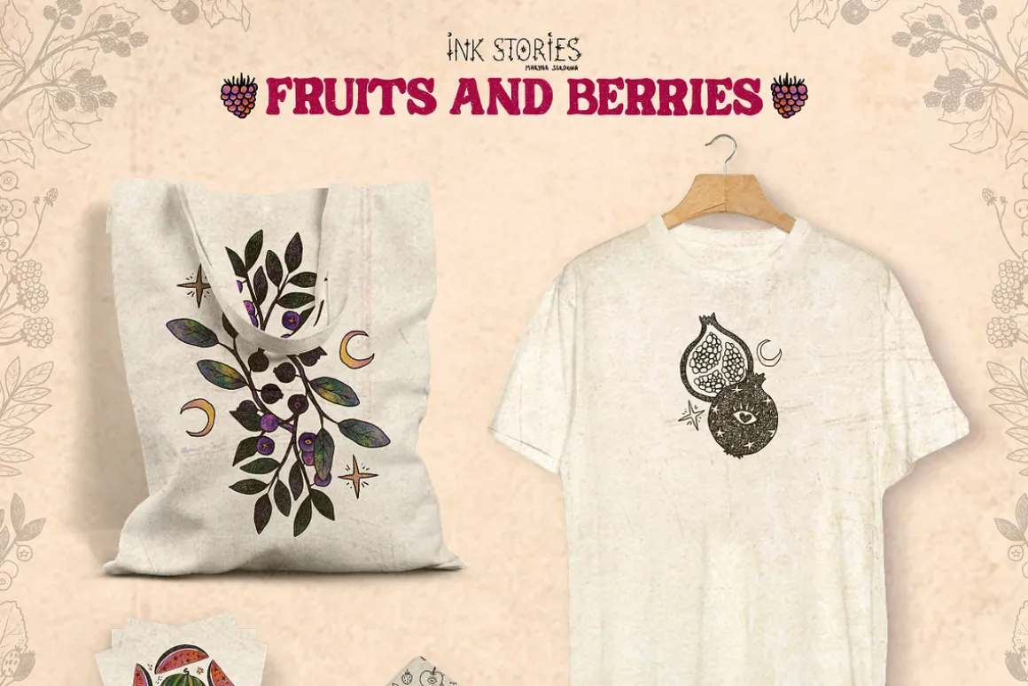 Fruits and Berries | Hand Drawn Boho