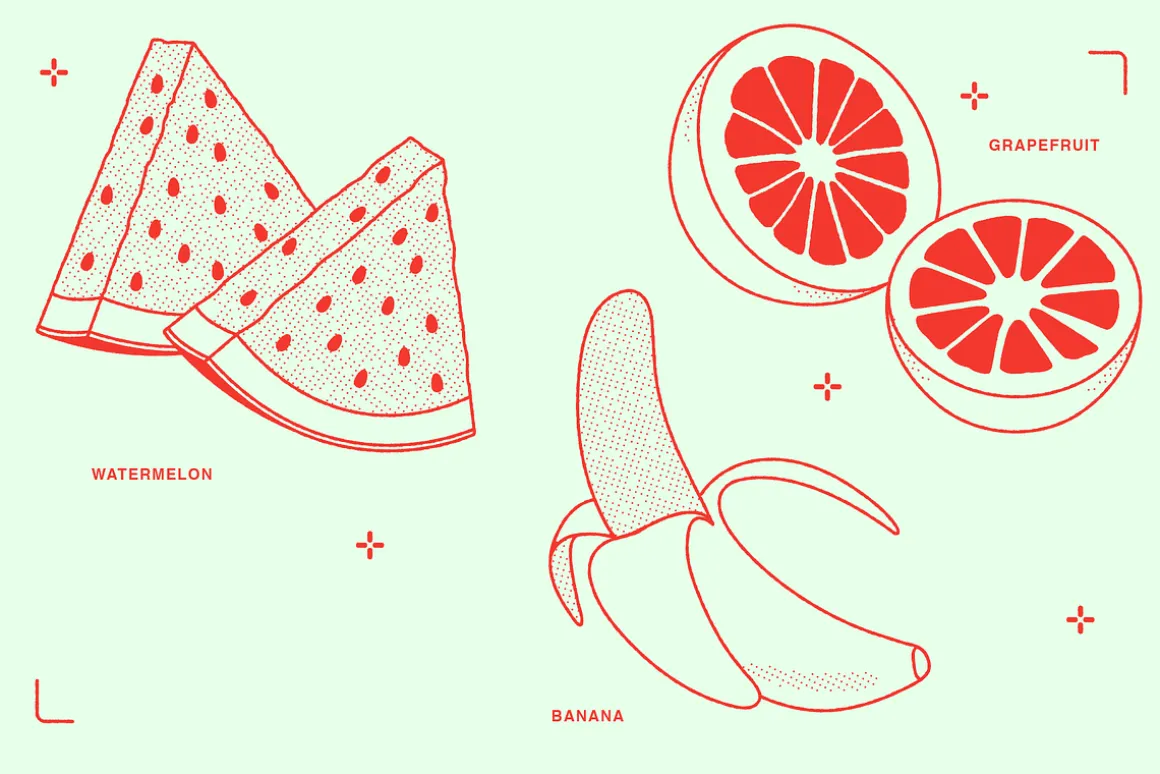 Fruits Vector Illustration