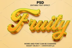 Fruity 3d Editable Psd Text Effect