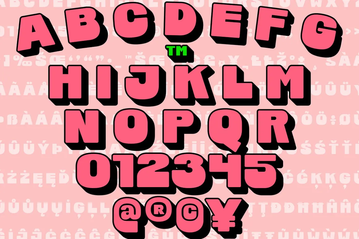 FT BUCK | SHADOW FONT + FREE VECTOR