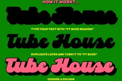 FT BUCK | SHADOW FONT + FREE VECTOR