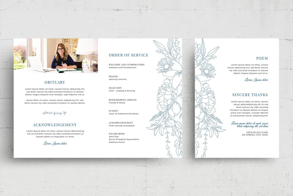 Funeral & Memorial Service Brochure