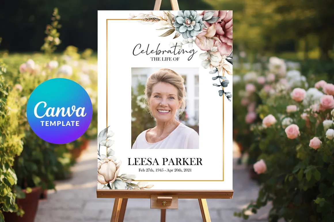 Funeral Photo Sign | Funeral Poster