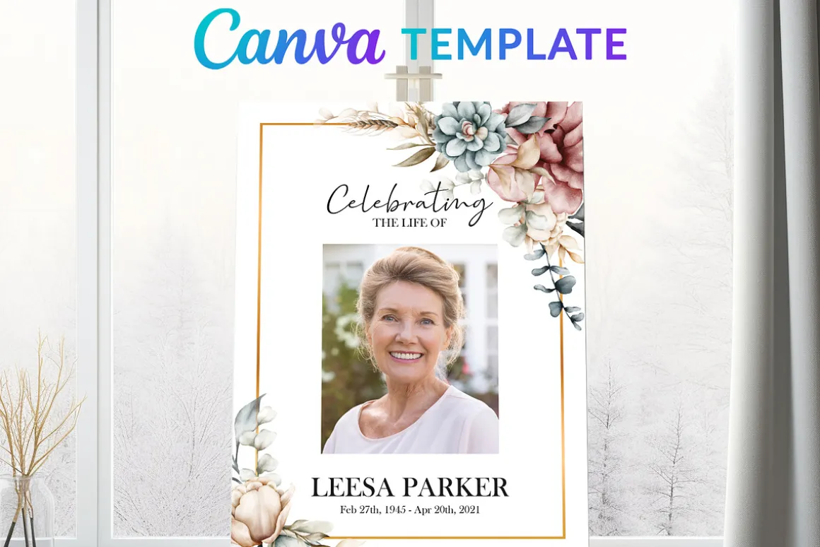 Funeral Photo Sign | Funeral Poster