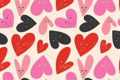 Funny hearts pattern