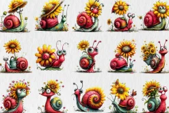 Funny Summer Snail Clipart