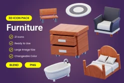 Furniture 3D Icon Pack