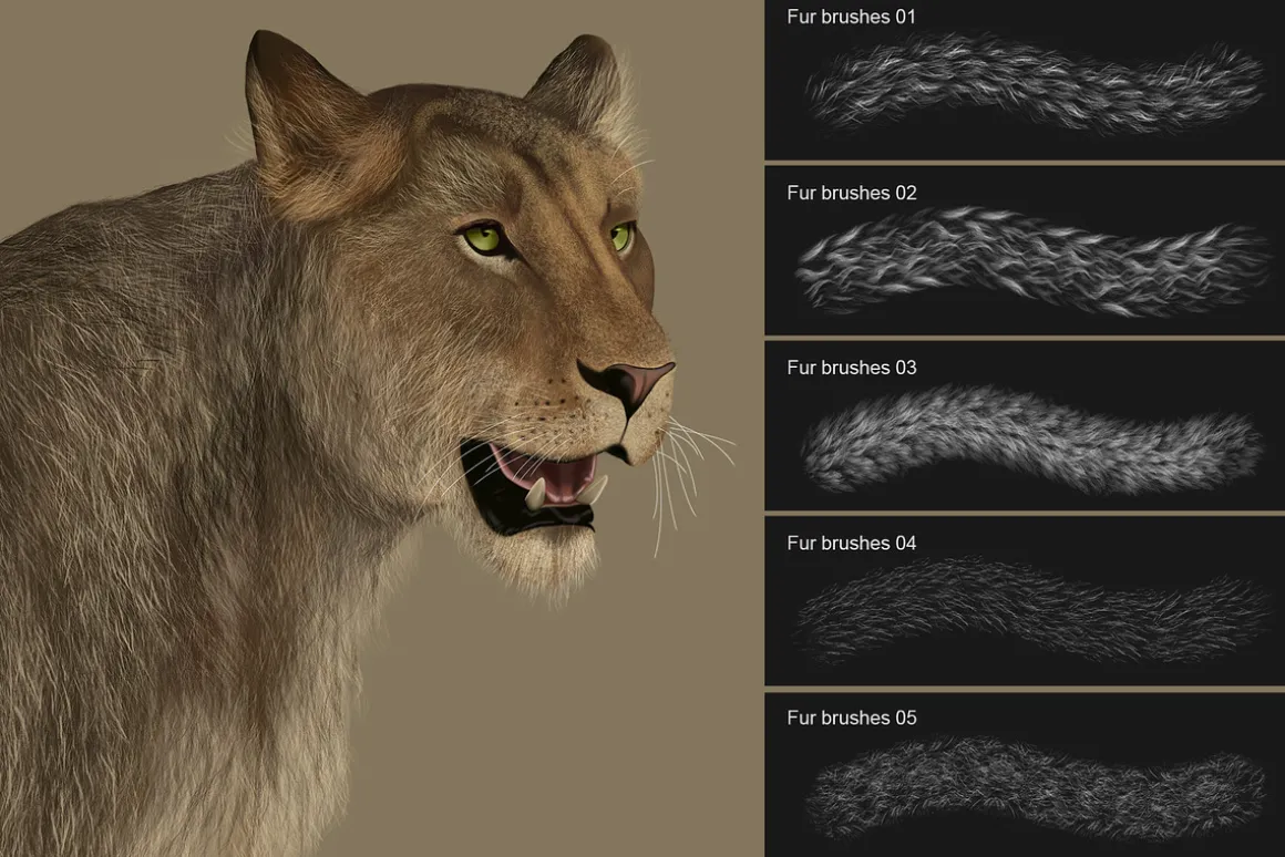 Fur Photoshop Brushes v2