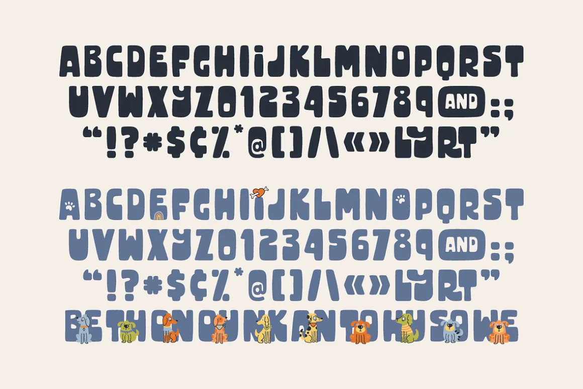 Fur Real Font & Doodles