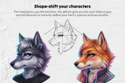 Furry Female Head Procreate Stamps
