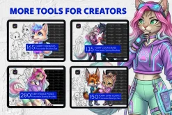 Furry Female Head Procreate Stamps