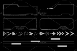 Futuristic HUD elements
