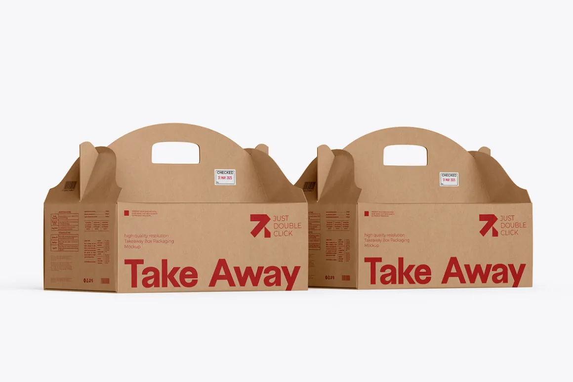 Gable Box Packaging Mockup