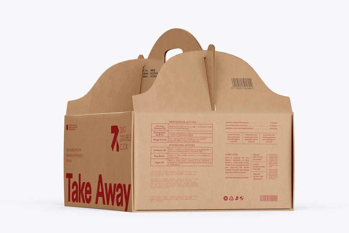 Gable Box Packaging Mockup