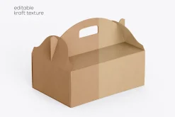 Gable Box Packaging Mockup