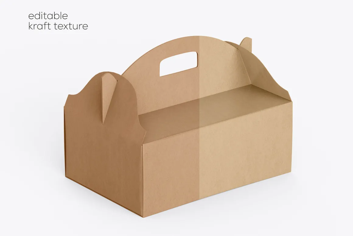 Gable Box Packaging Mockup