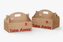 Gable Box Packaging Mockup