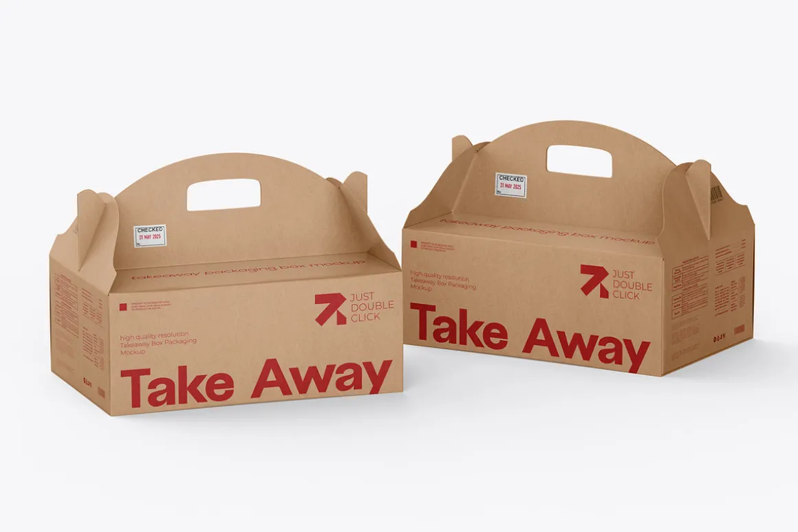 Gable Box Packaging Mockup