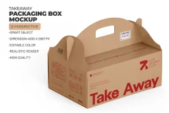 Gable Box Packaging Mockup
