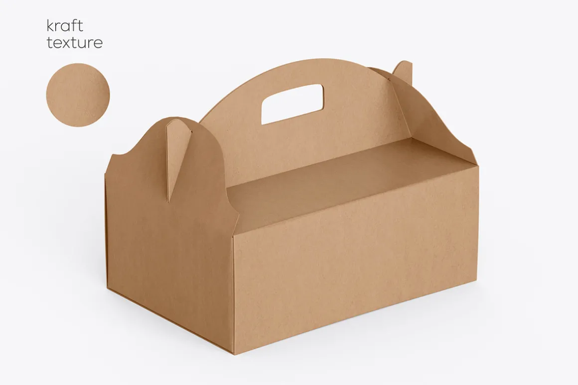 Gable Box Packaging Mockup