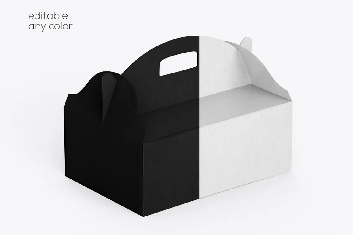 Gable Box Packaging Mockup